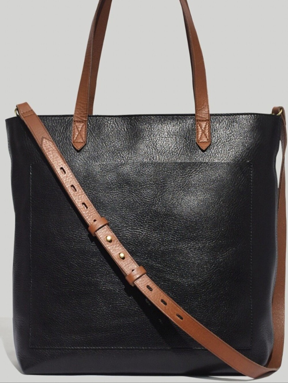 Madewell Zip Top Medium Transport Leather Tote